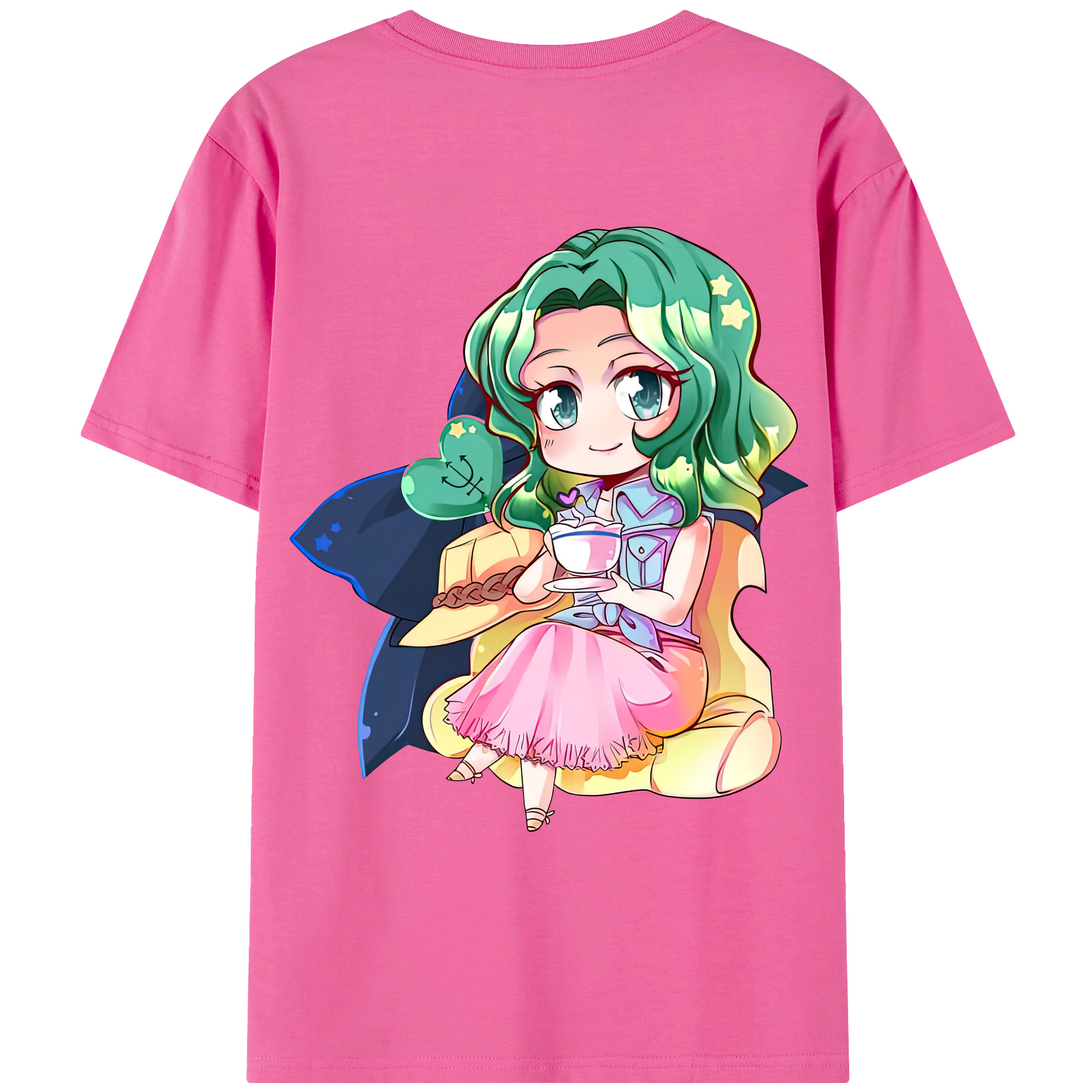 （画像用） 美少女戦士セーラームーン 海王 みちる（かいおう みちる） Sailor Moon Kaiou Michiru レディース半袖Tシャツ(バックプリント)